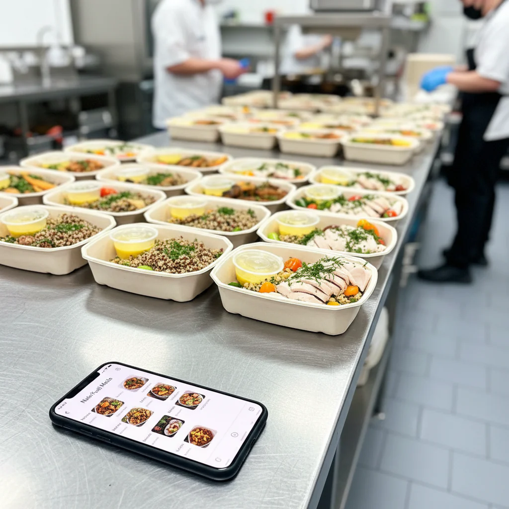 Chef In De Box mobile website and prepared meals