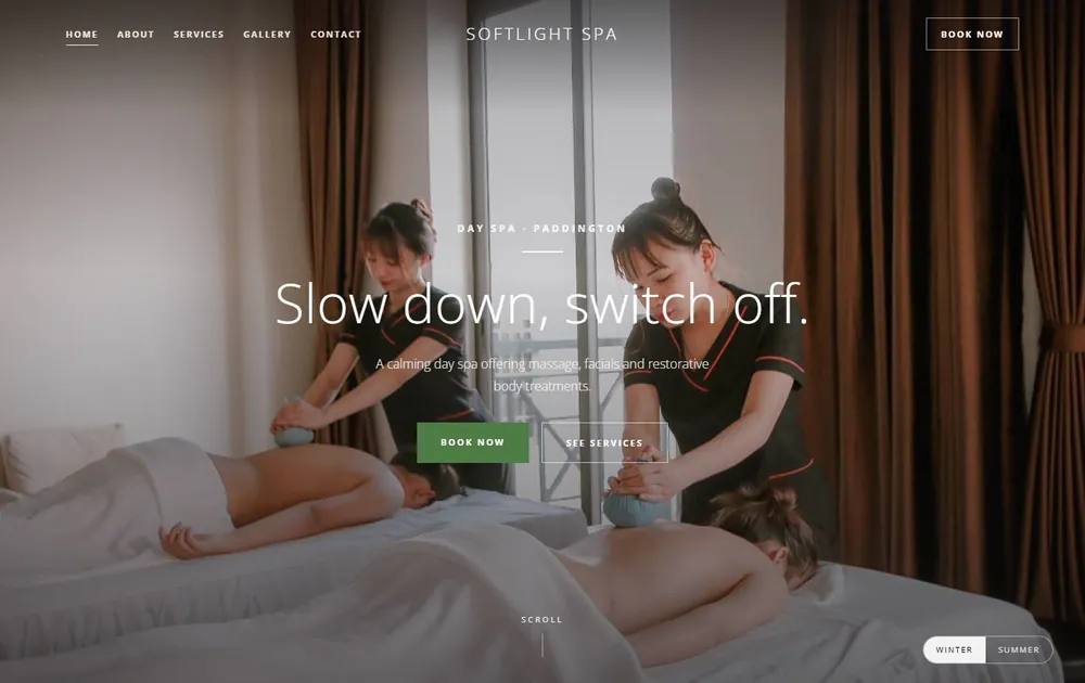 Alpen website design example