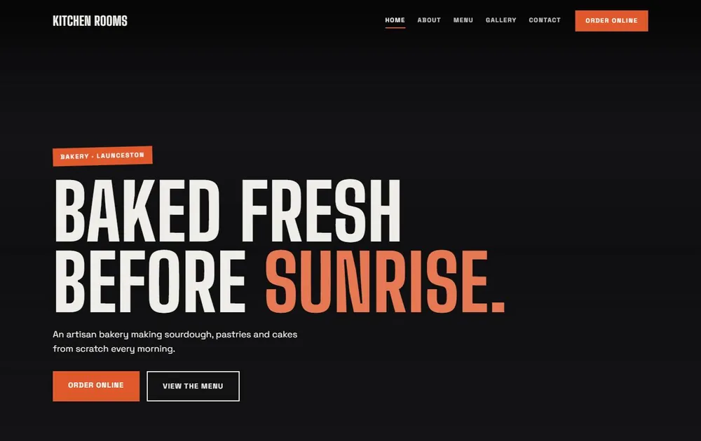 Bakery website built on the Bold system