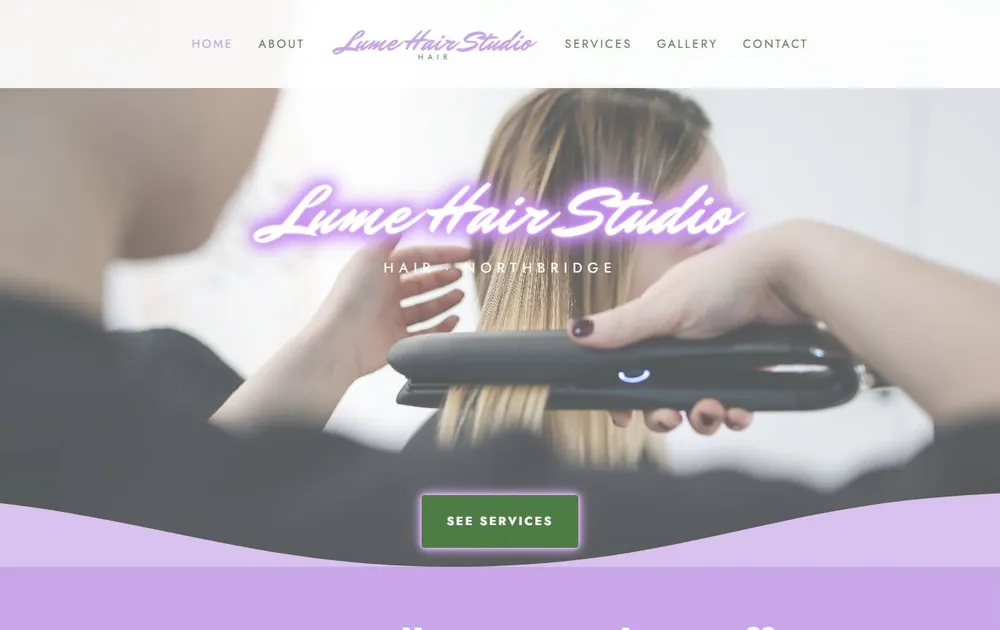 Hair salon website built on the Bonbouquet system