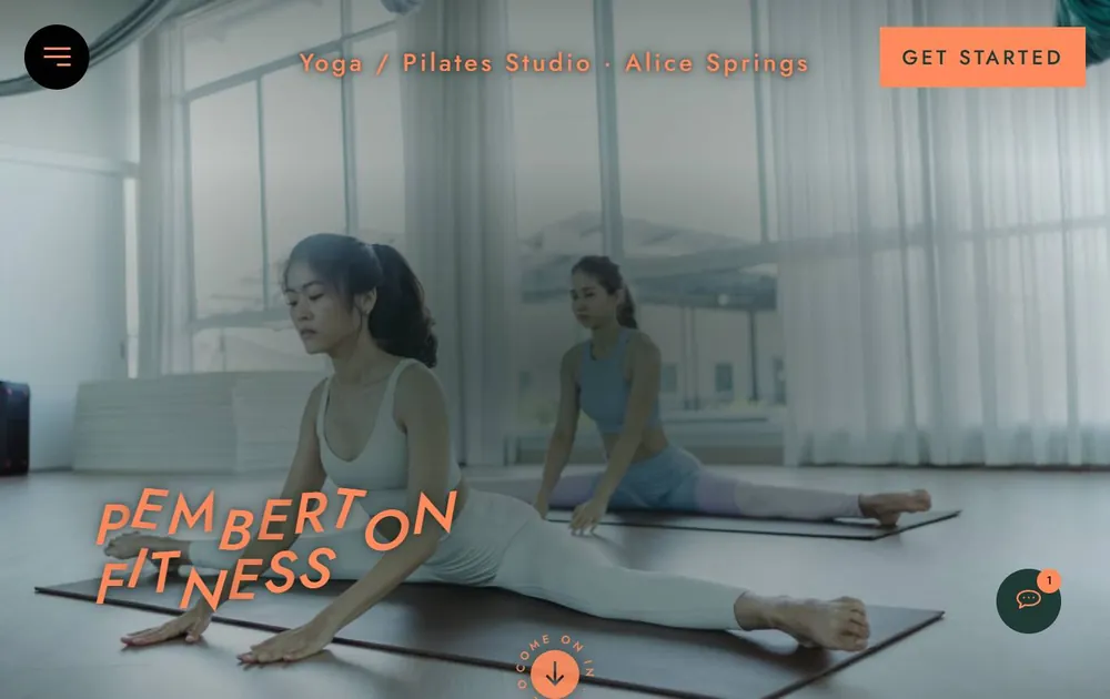 Yoga and pilates studio website built on the Dassalz system