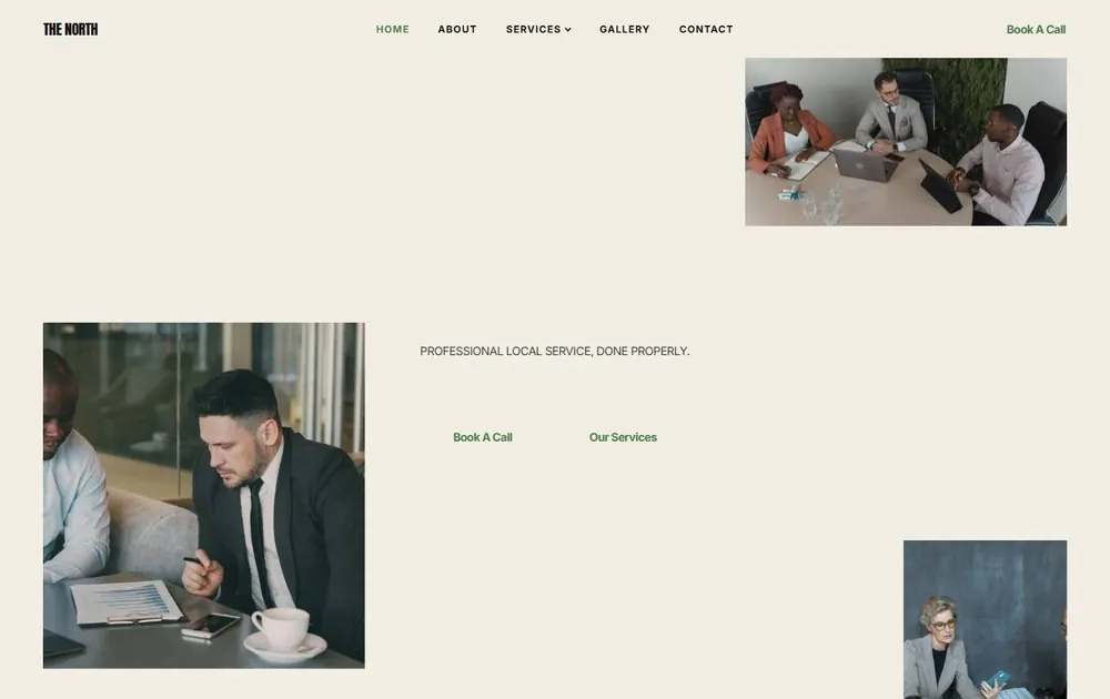 Consultancy website built on the Globalny system